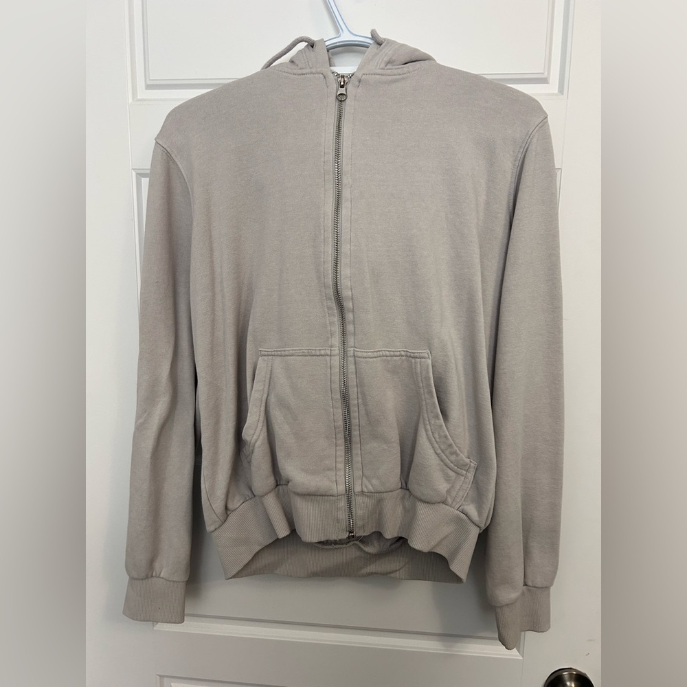 Gray Zip-Up Hoodie